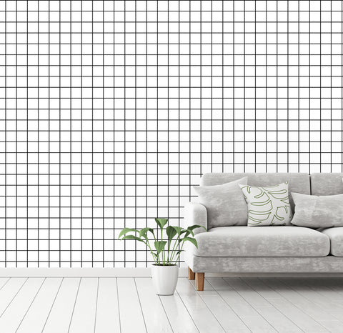 Grid Wallpaper - Black
